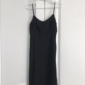 Black formal ruffle hem dress